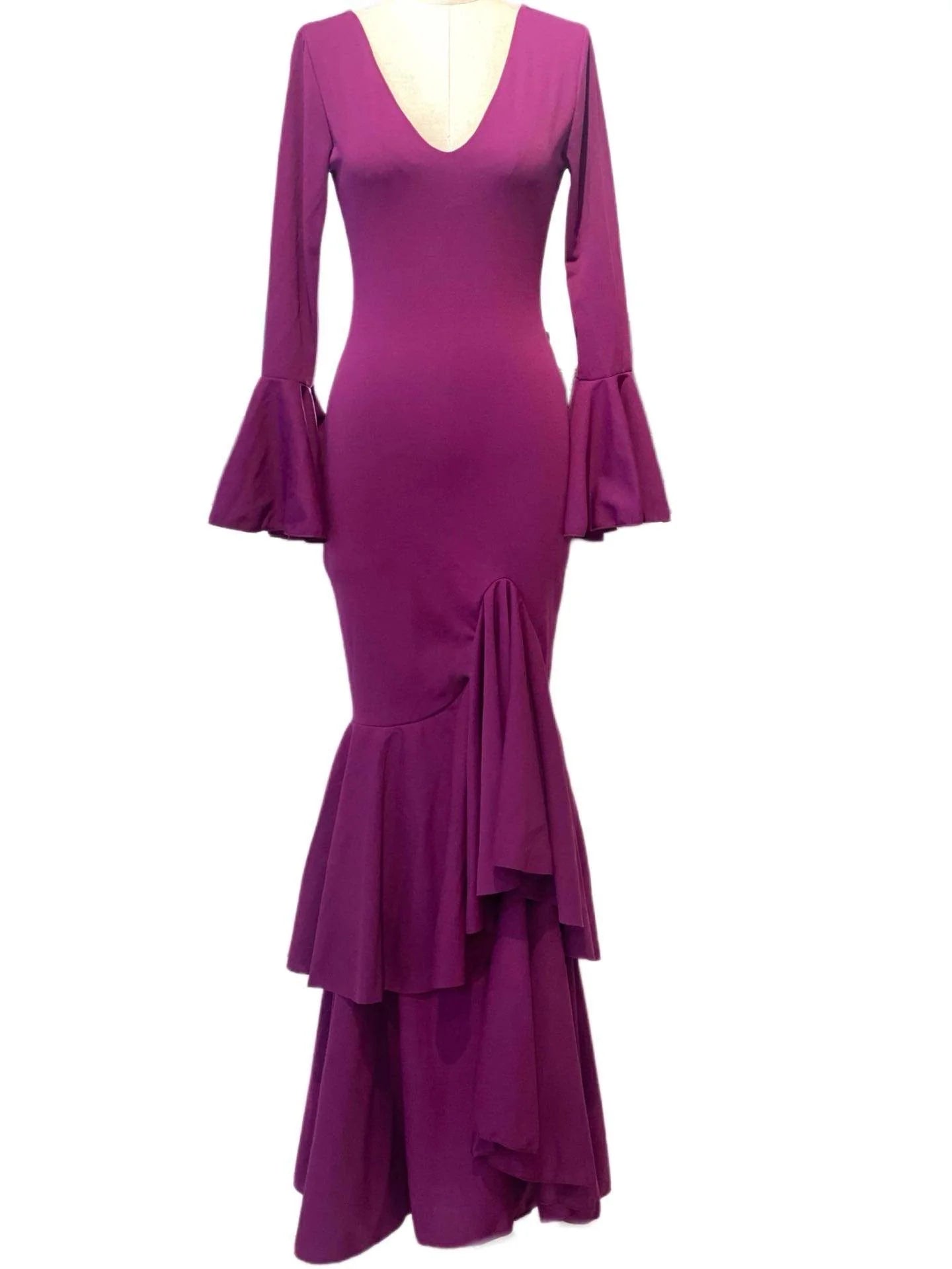 Vestido flamenca buganvilla liso