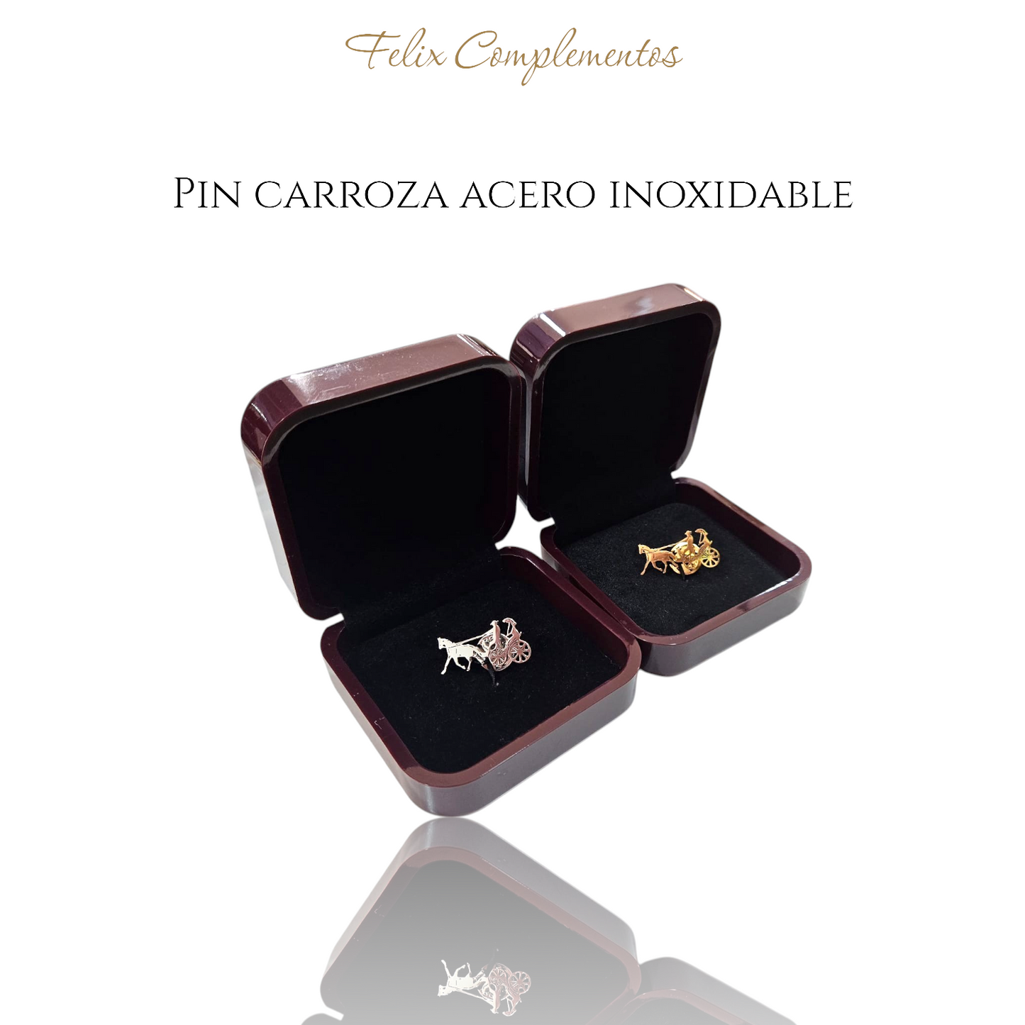 Pin carroza de feria acero