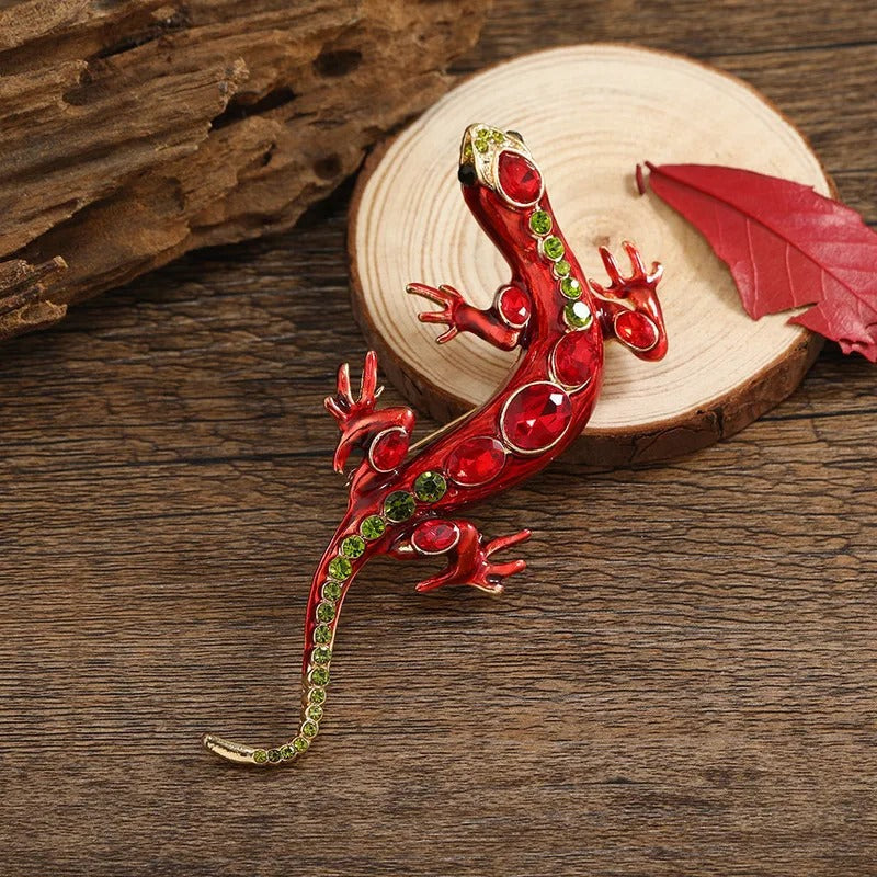 Broche lagarto retro