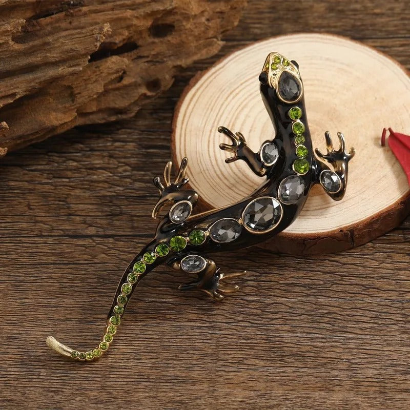 Broche lagarto retro