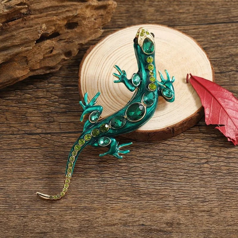 Broche lagarto retro
