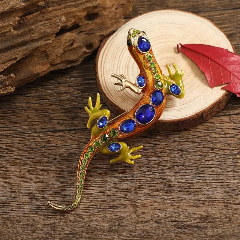 Broche lagarto retro
