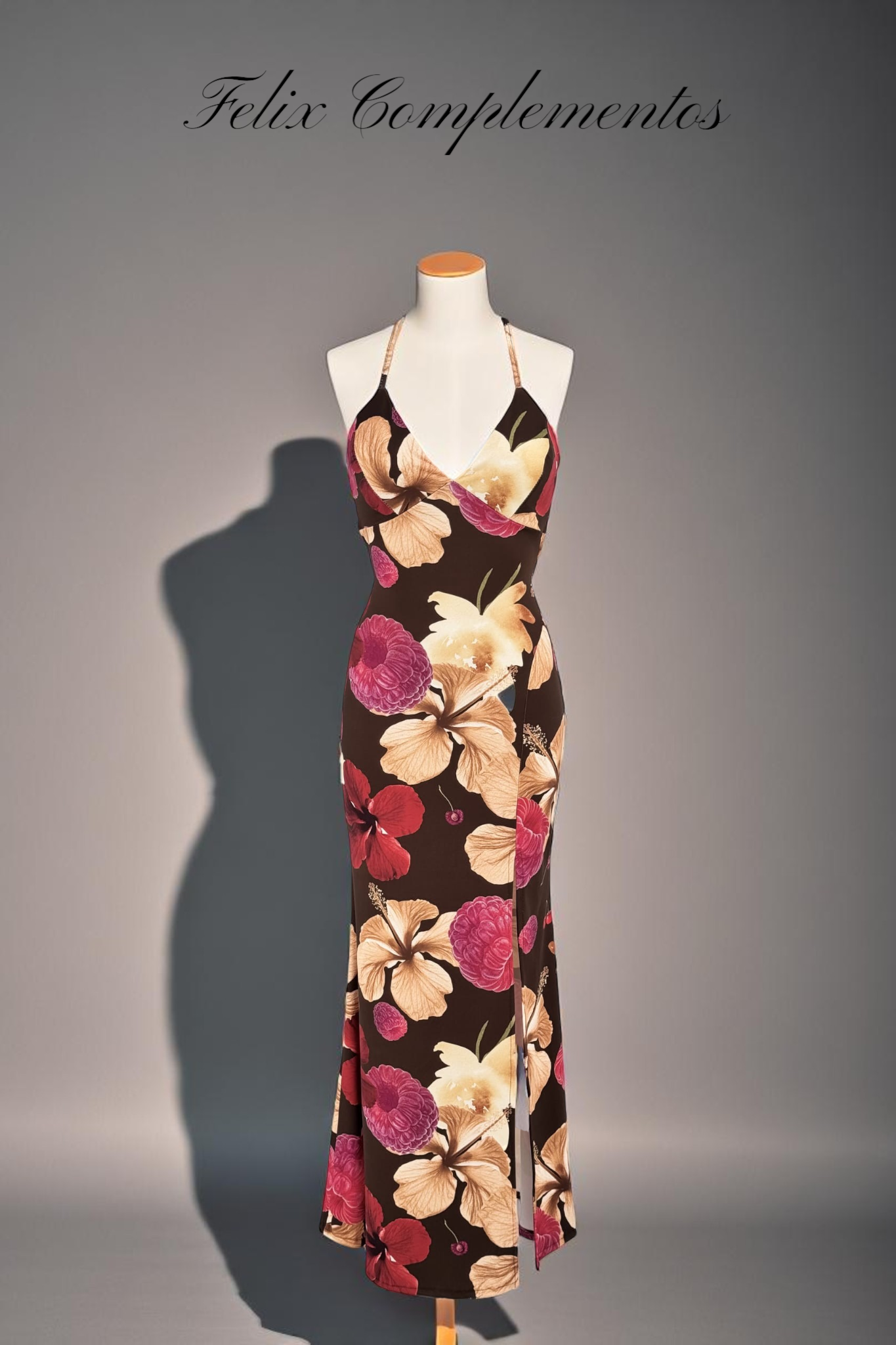 Vestido largo estampado