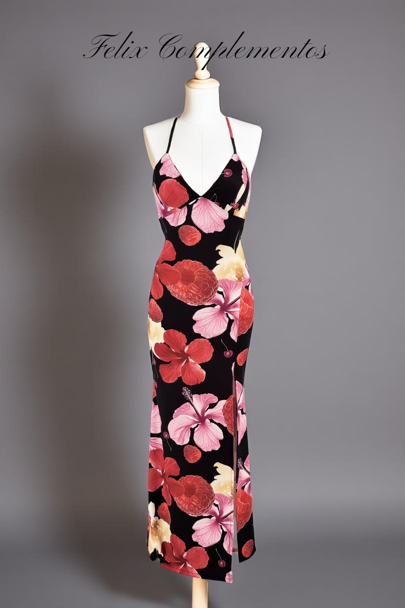 Vestido largo estampado