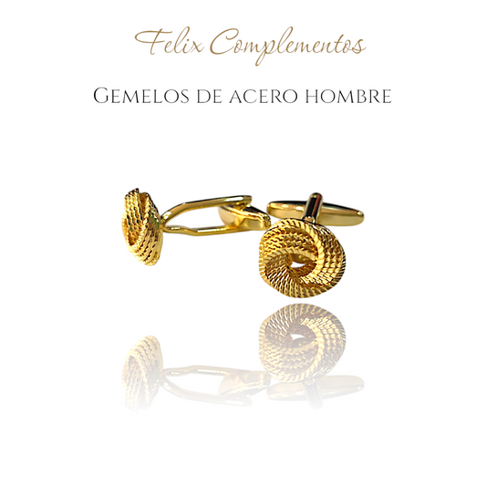 Golden cord cufflinks