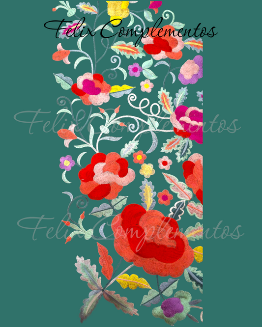 Manton pequeño verde botella