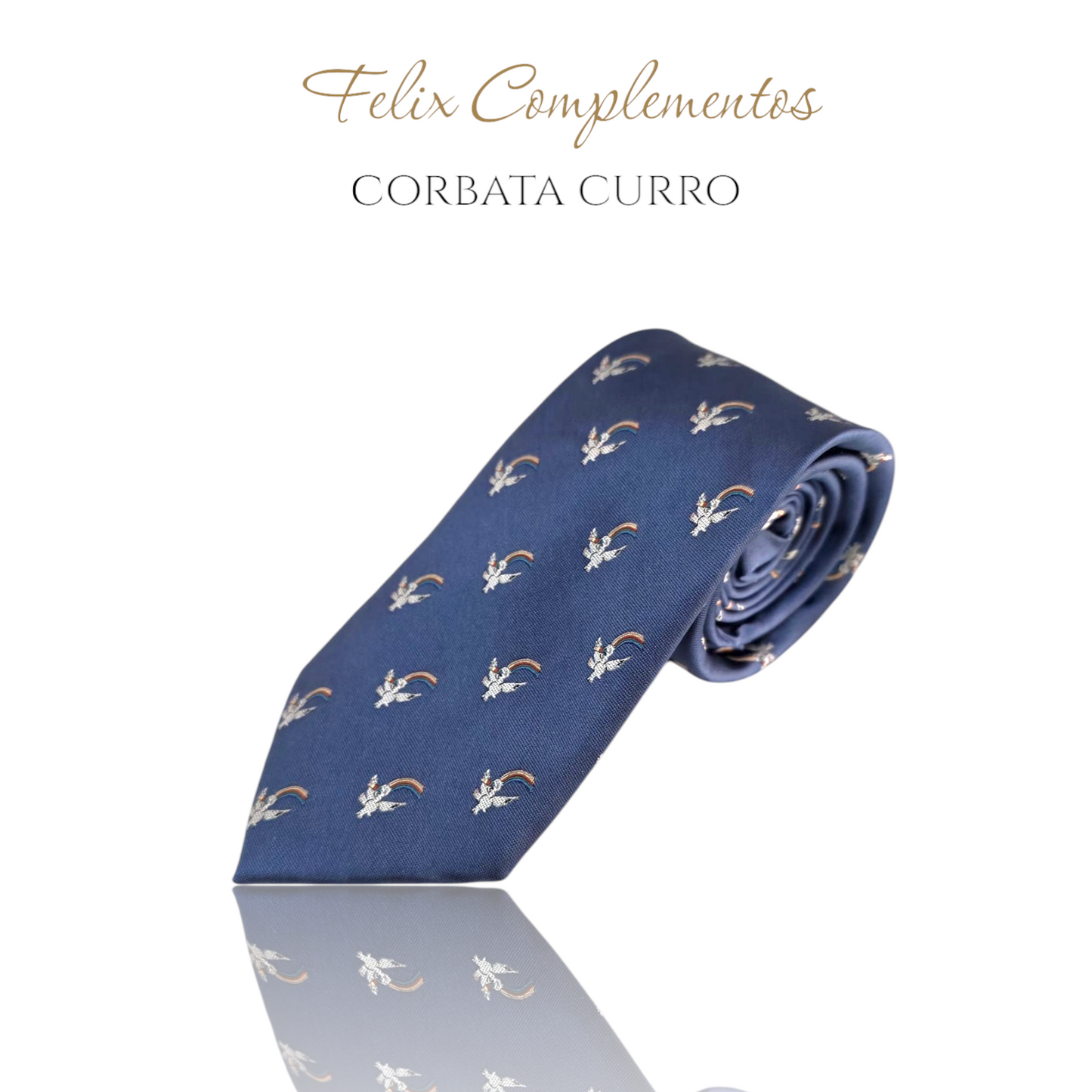 Corbata Curro Expo 92 Azul grisaceo