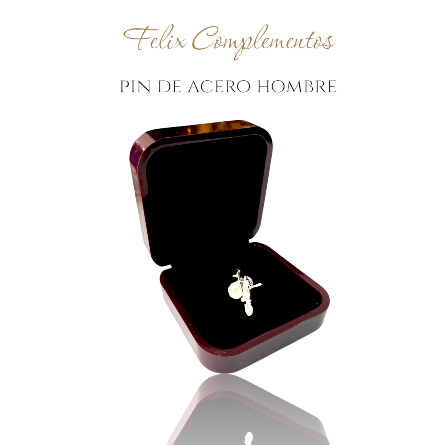 Pin Giraldillo em aço banhado a prata