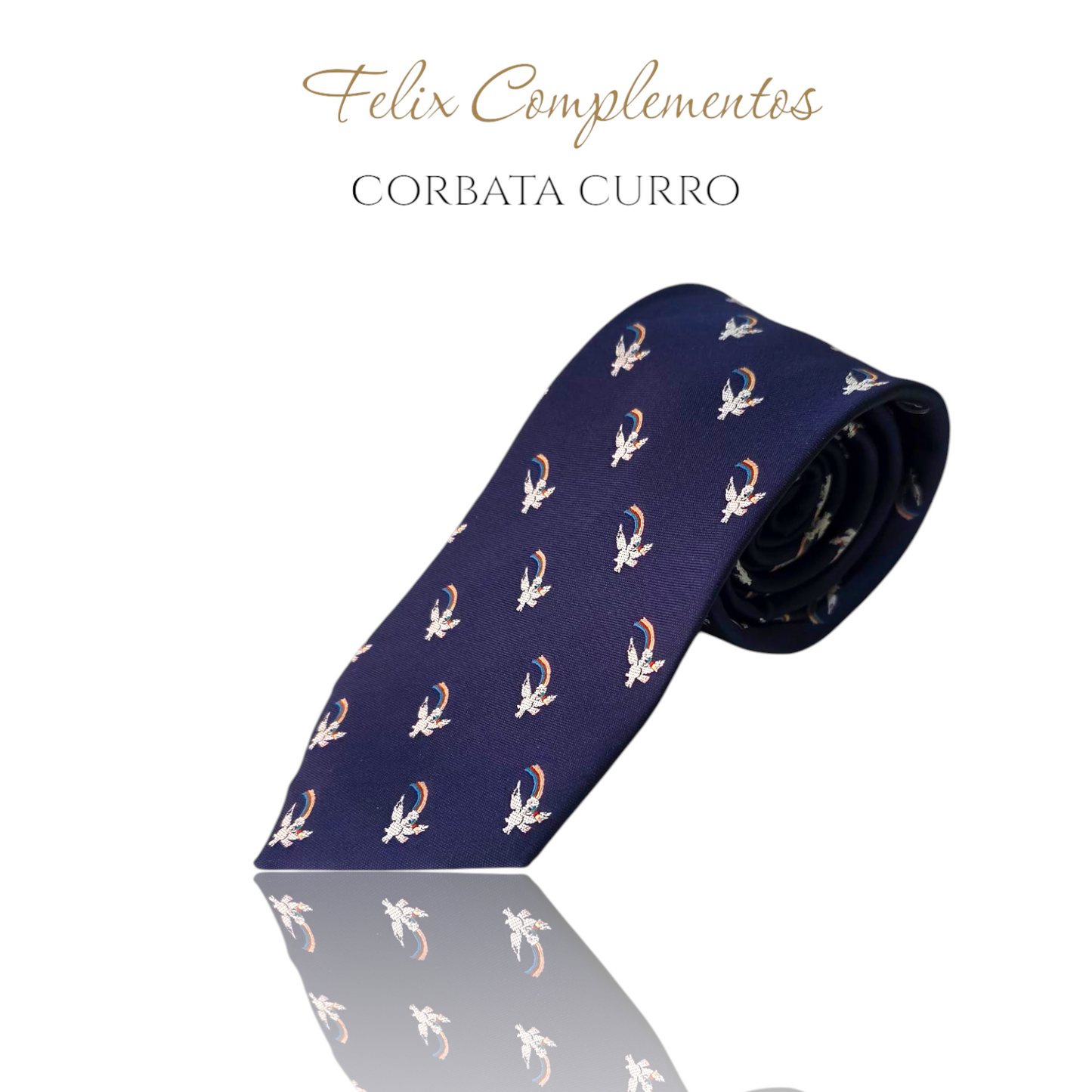Corbata Curro Expo 92 azul marino