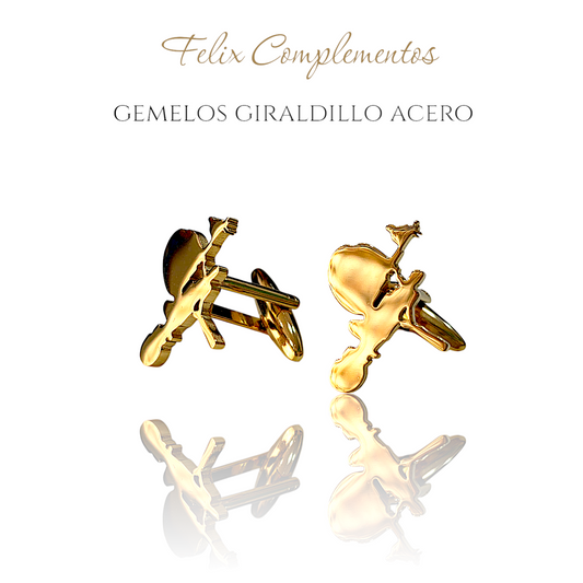 Golden Giraldillo cufflinks