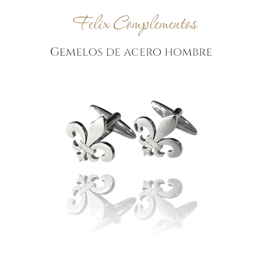 Silver fleur-de-lis cufflinks