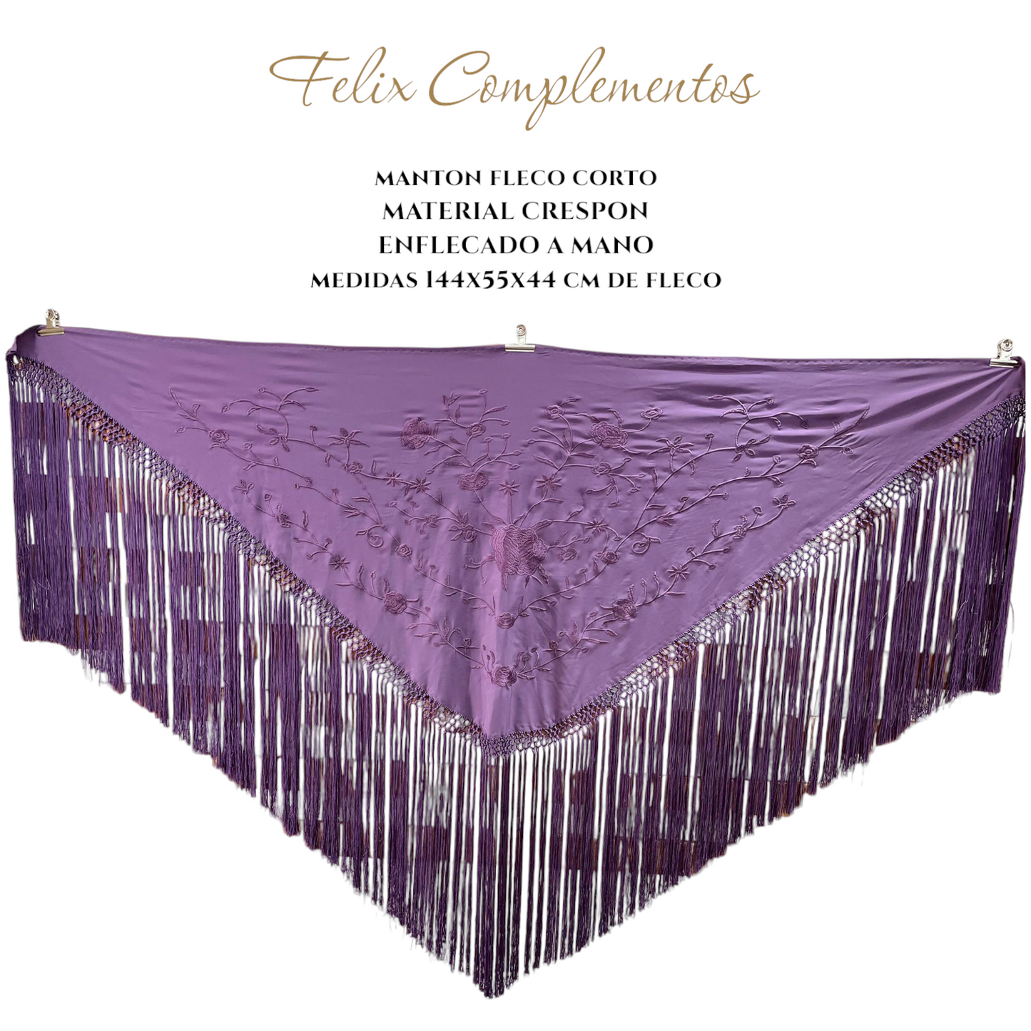 Blue bougainvillea flower shawl (model F)