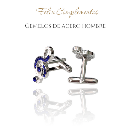 Treble clef design cufflinks
