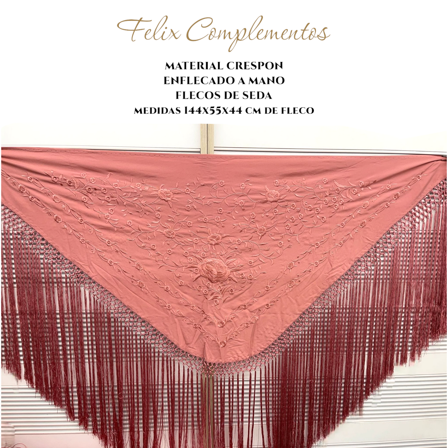 Manton coral con coral (modelo B)