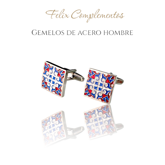 Portuguese ceramic design cufflinks