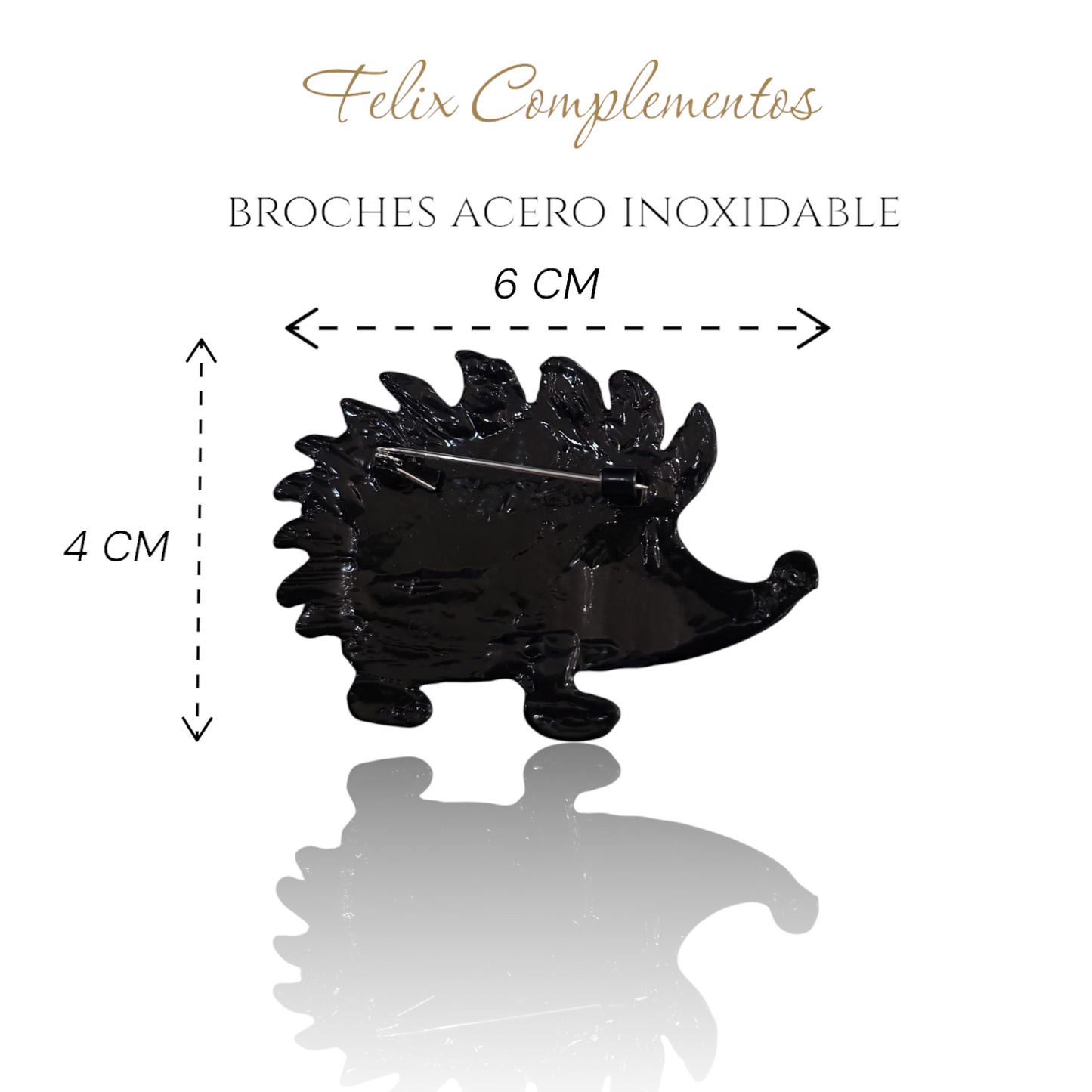 Broche erizo floral