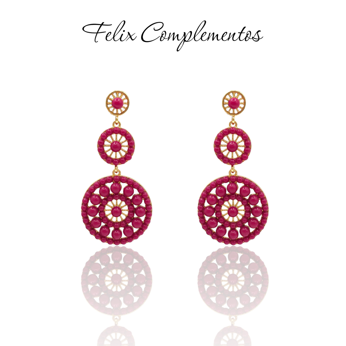 Pendiente flamenca circular