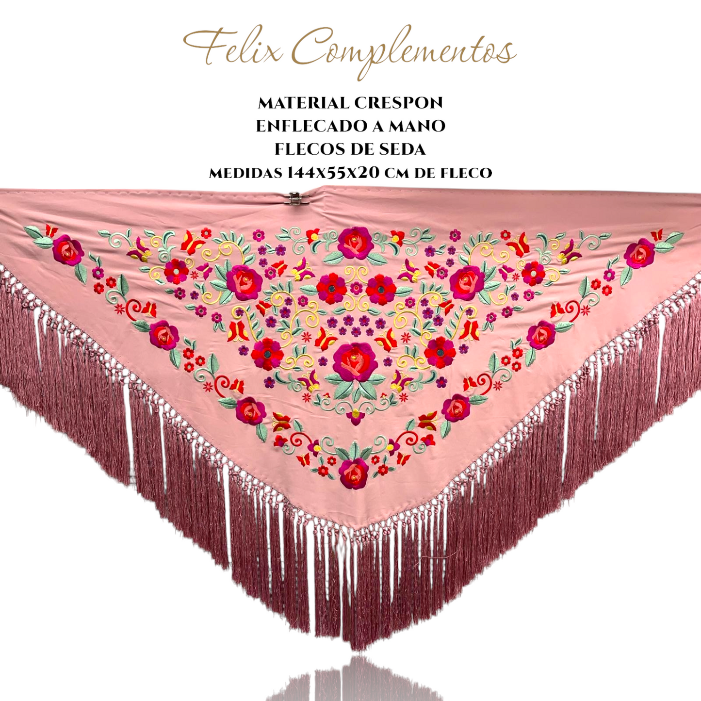 Manton flor pequeño rosa