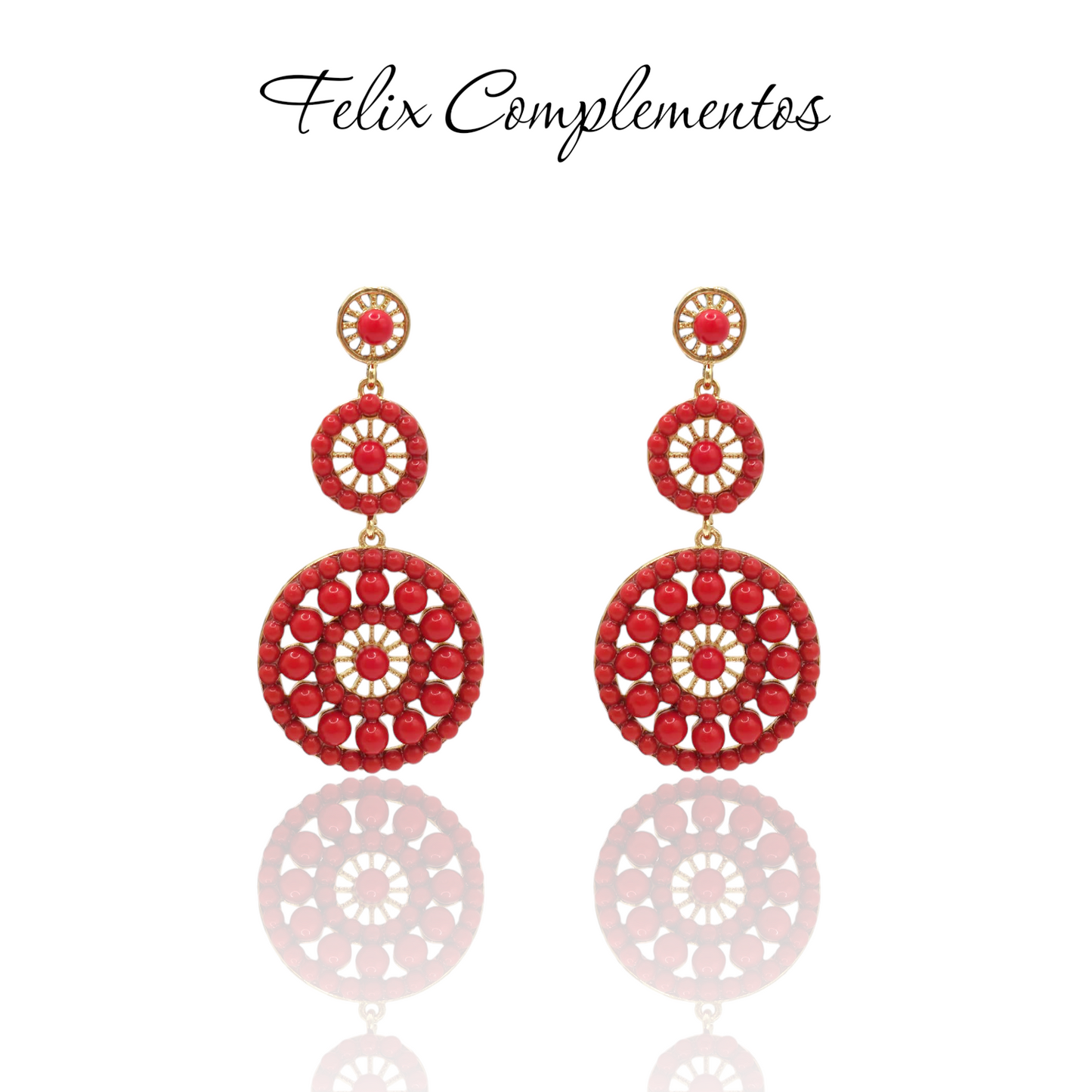 Pendiente flamenca circular