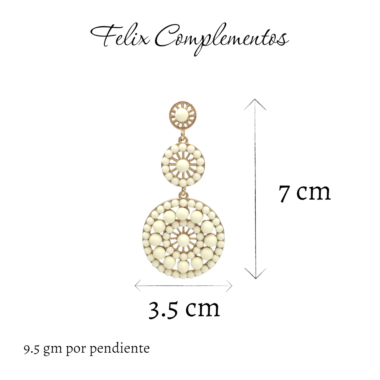 Pendiente flamenca circular