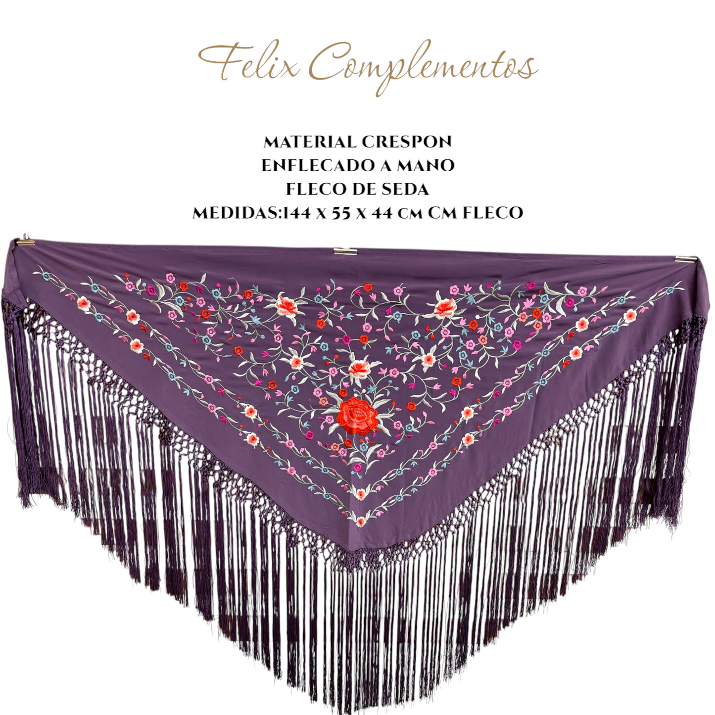 Xale roxo acinzentado (modelo B)