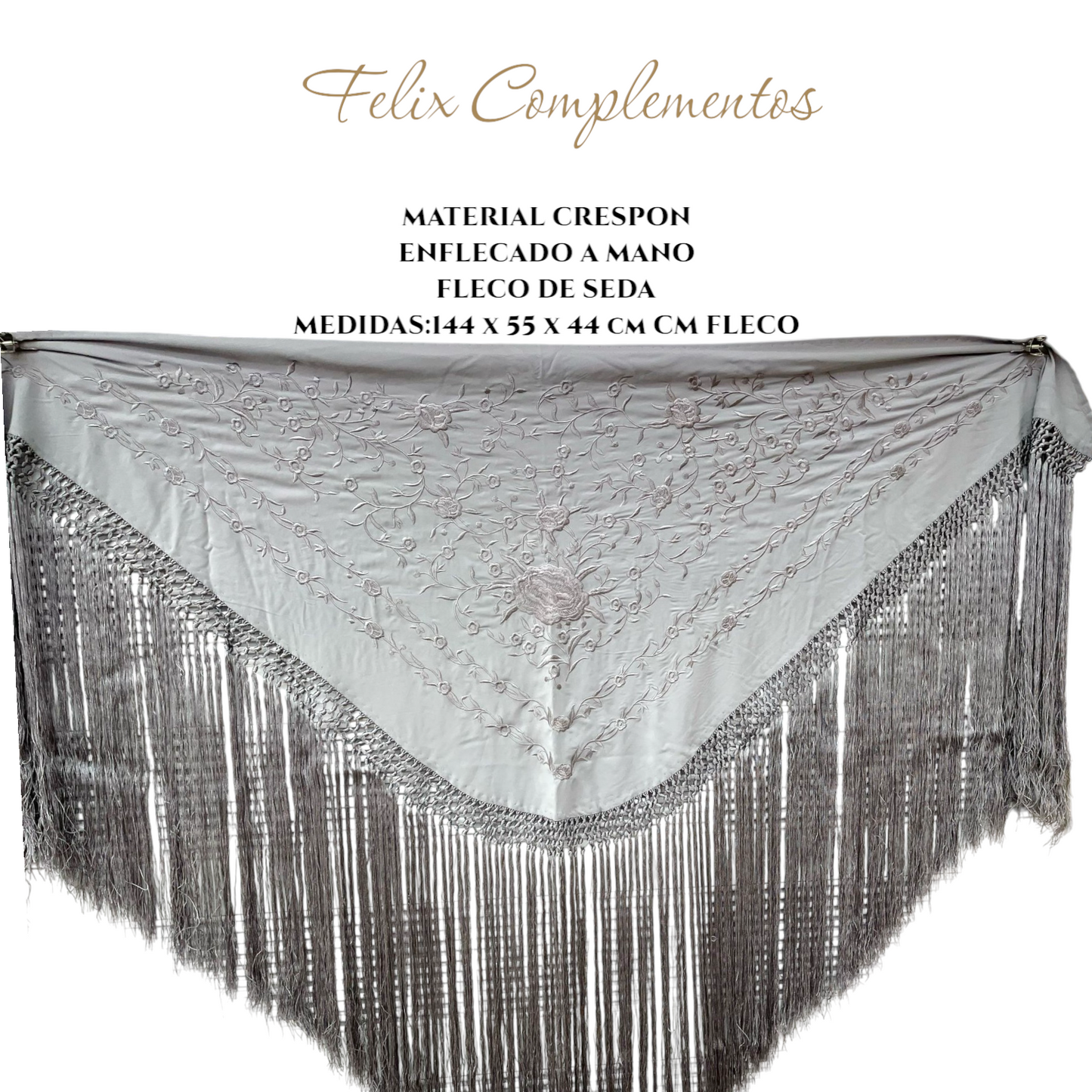 Gray and gray shawl (model B)