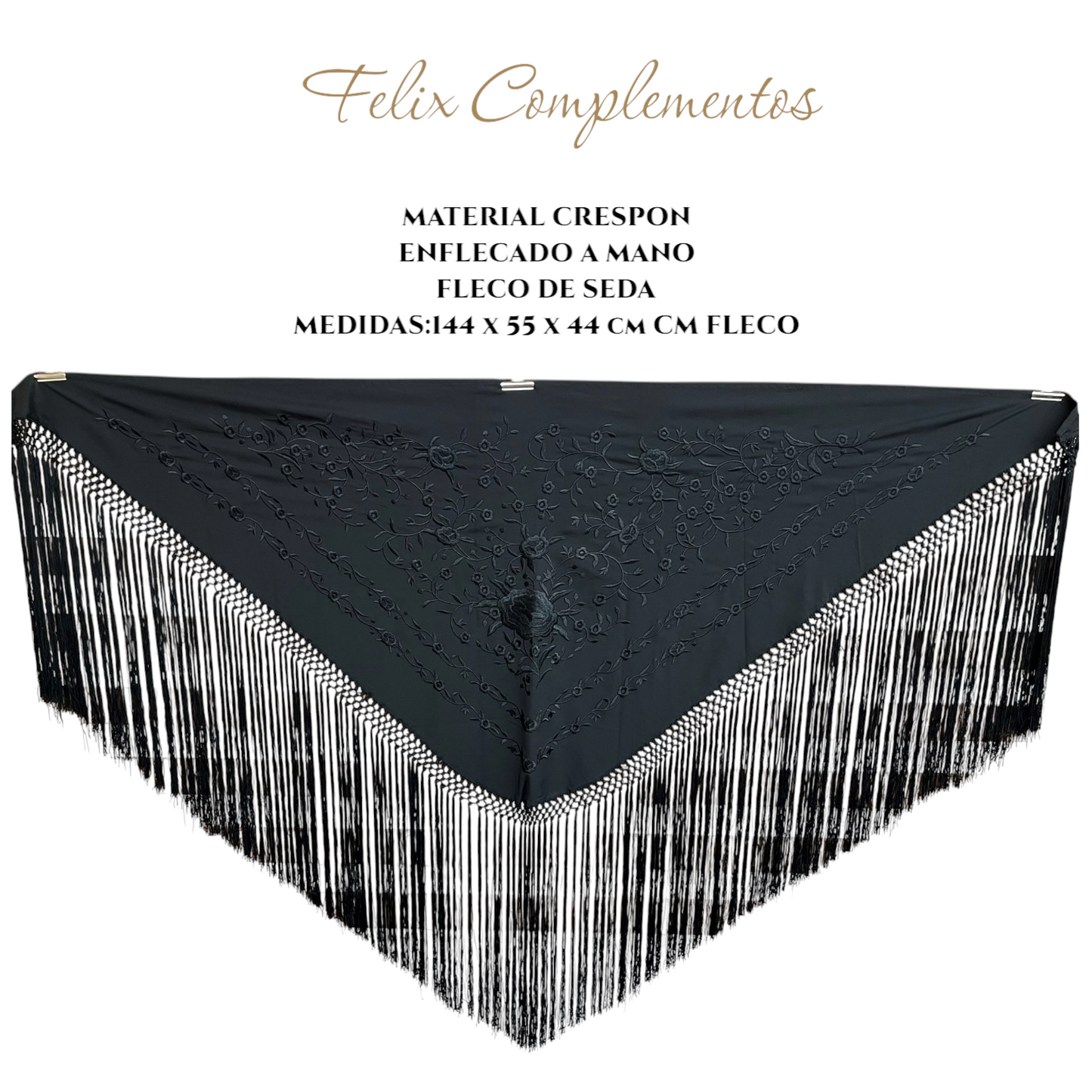 Black and black shawl (model B)