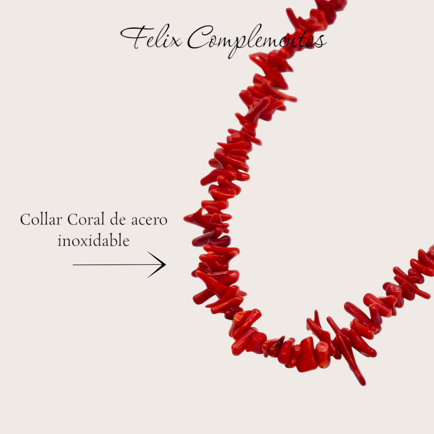Grande colar de coral