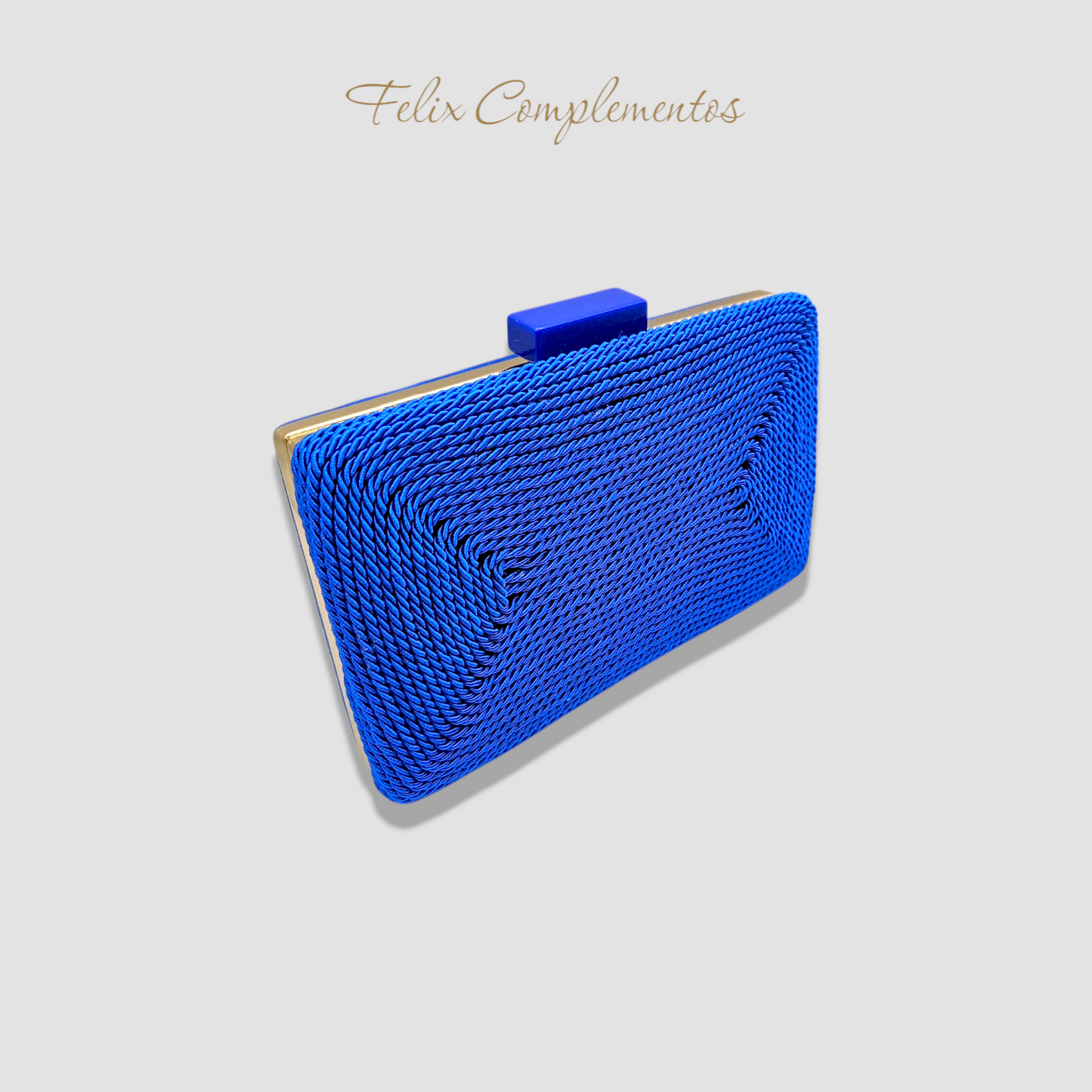 Bolso con diseño cuerda color azul