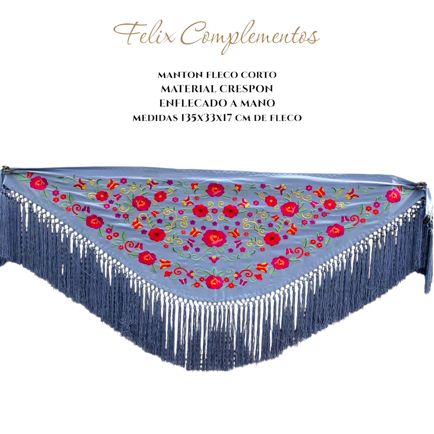 Small petrol blue shawl