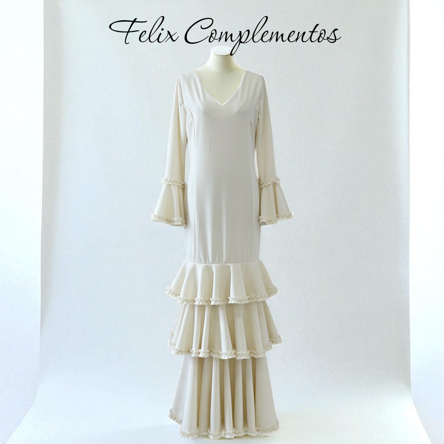 Vestido flamenca blanco (M5)