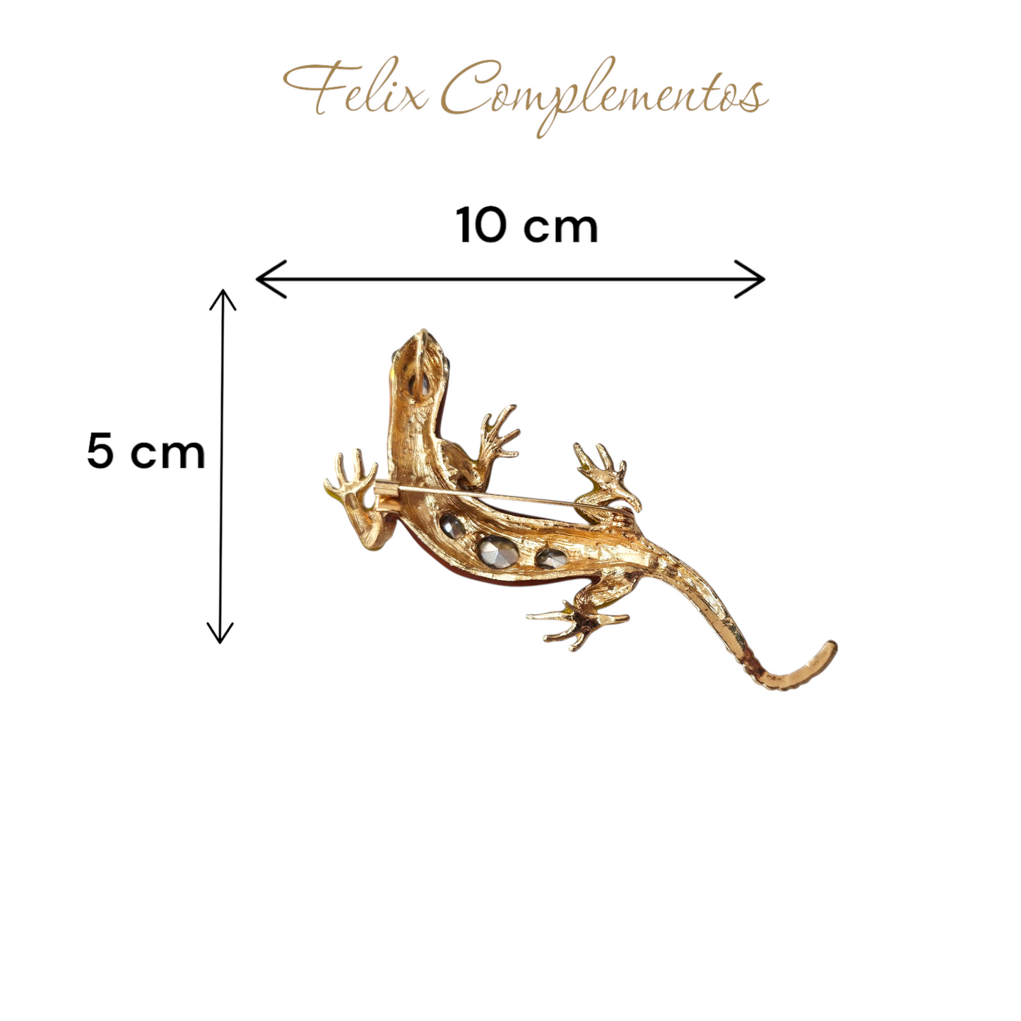 Broche lagarto retro