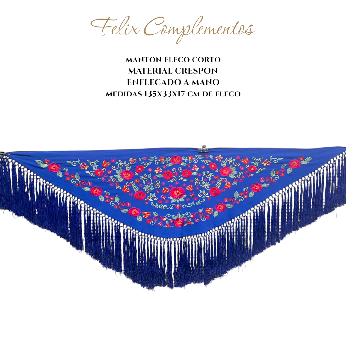 Small petrol blue shawl