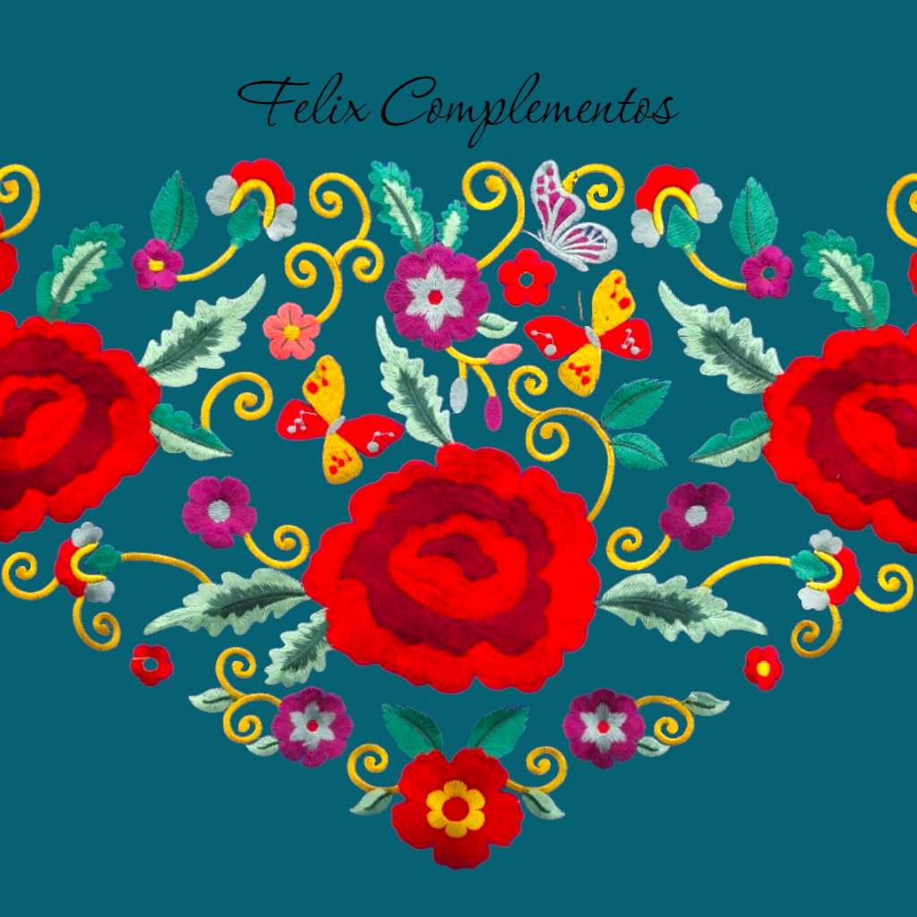 Manton 3 Rosas Verde Azulado