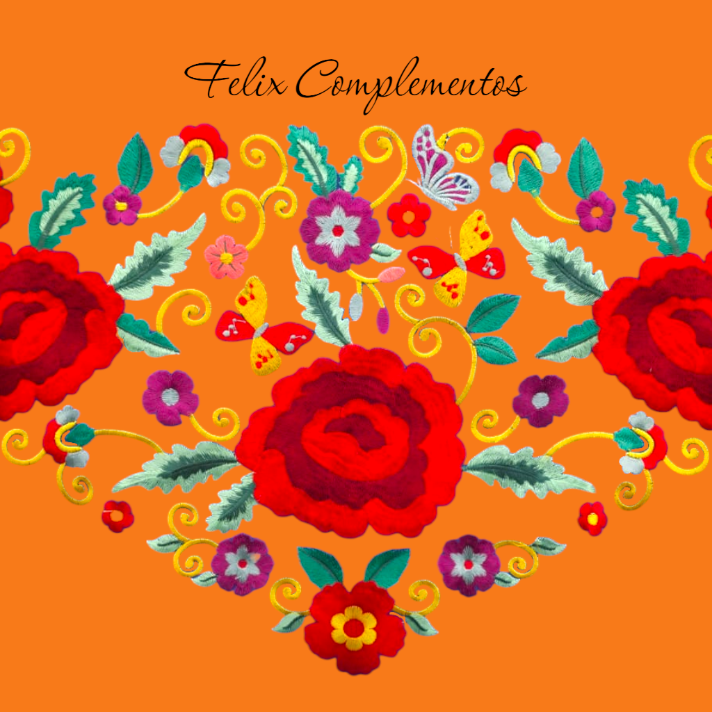 Manton tres Rosas Naranja