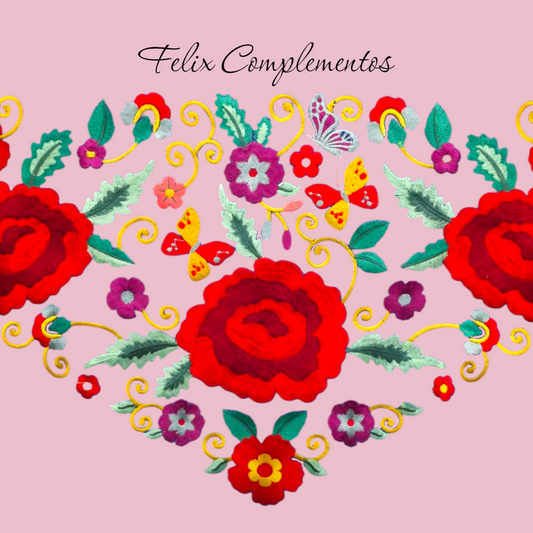 Manton tres Rosas Rosa