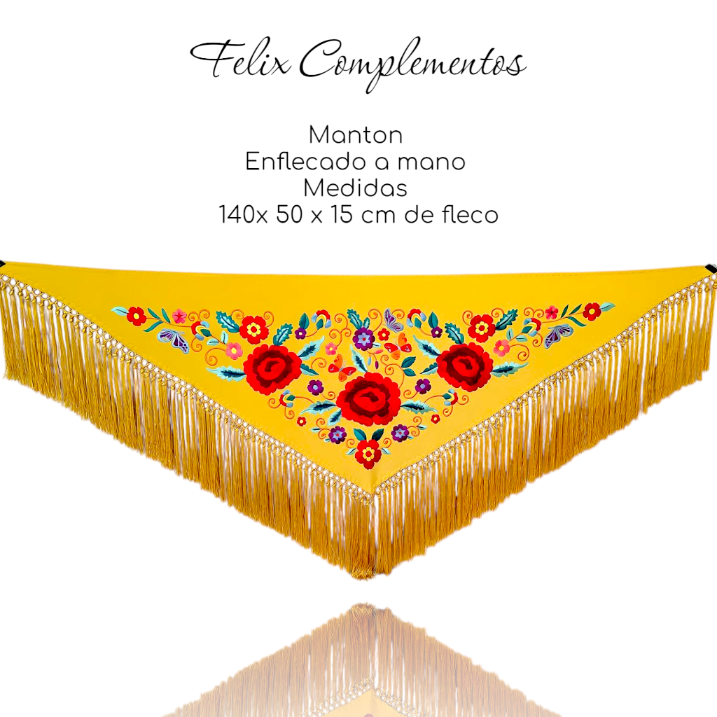 Manton 3 Rosas Mostaza