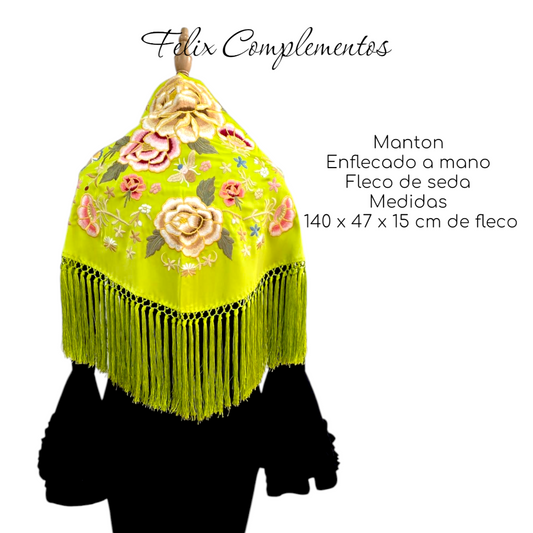 Manton Amanecer pistacho (Fleco Corto)