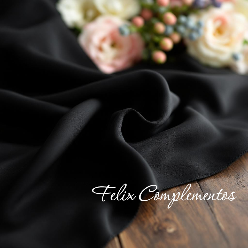 Manton Era negro con flores