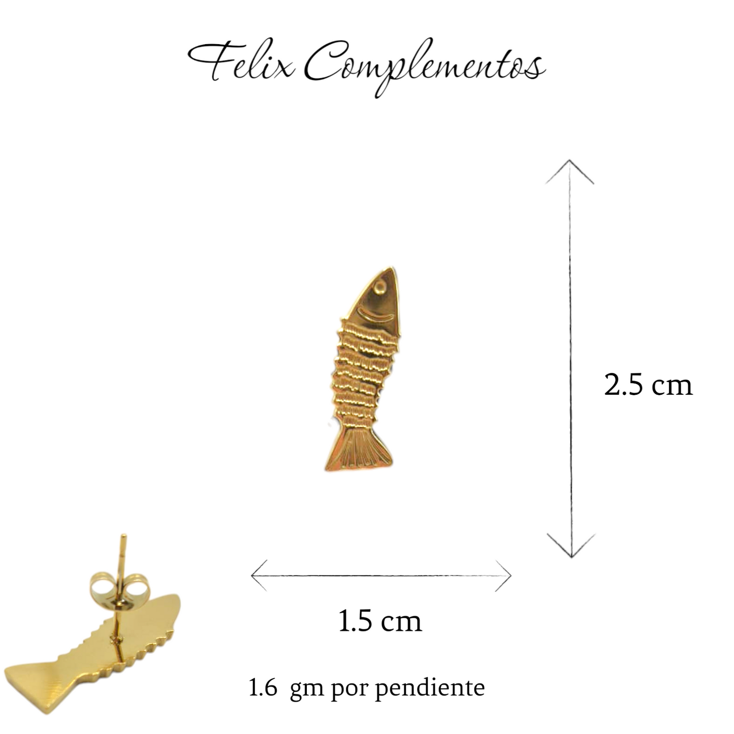 Pendiente pez dorado