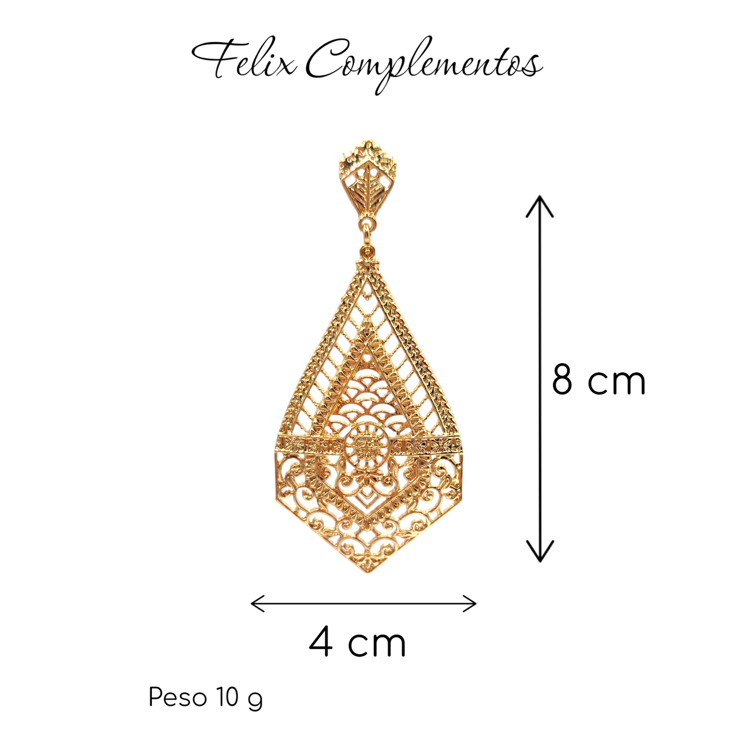 Silver teardrop earring (M3)