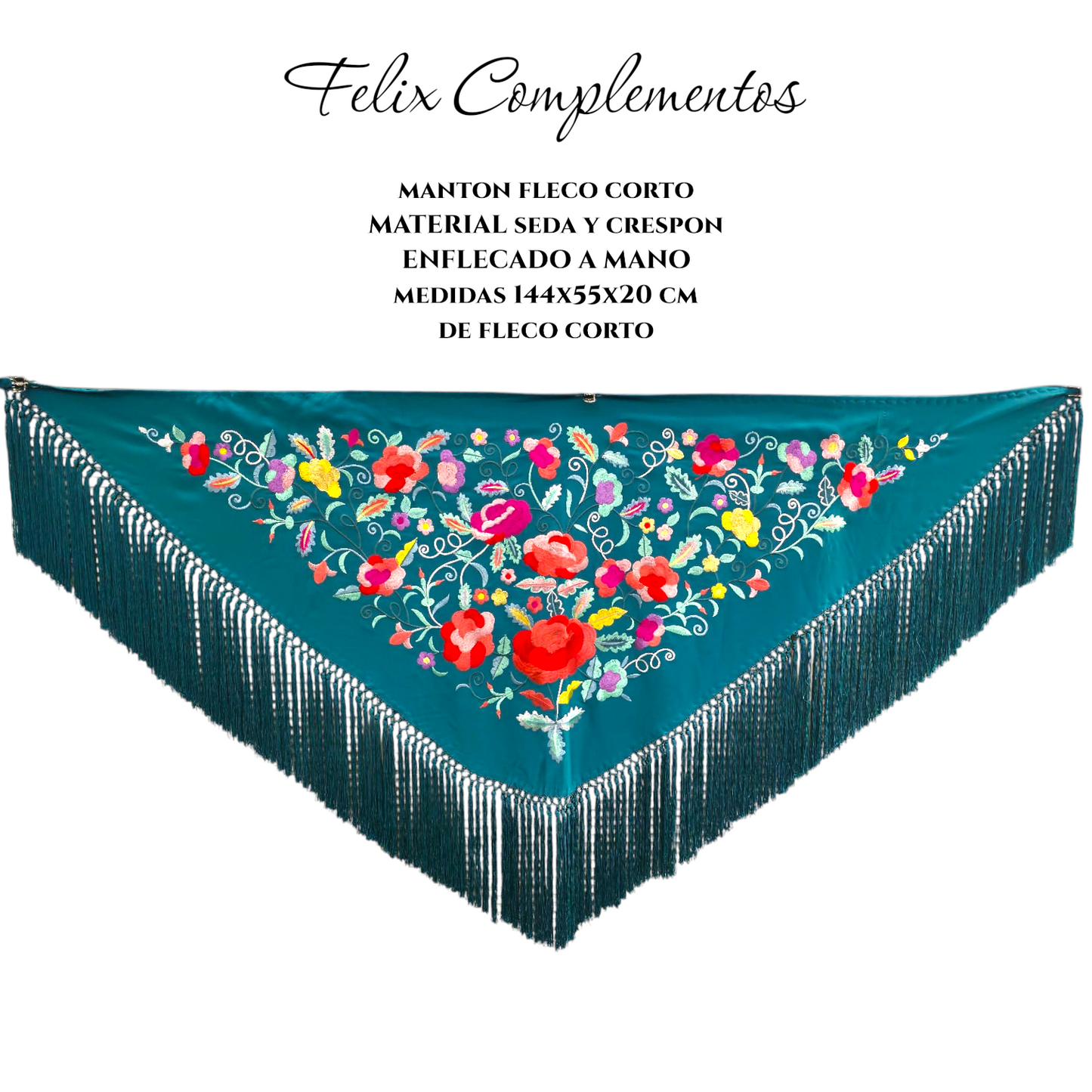 Manton verde pantano flor grande