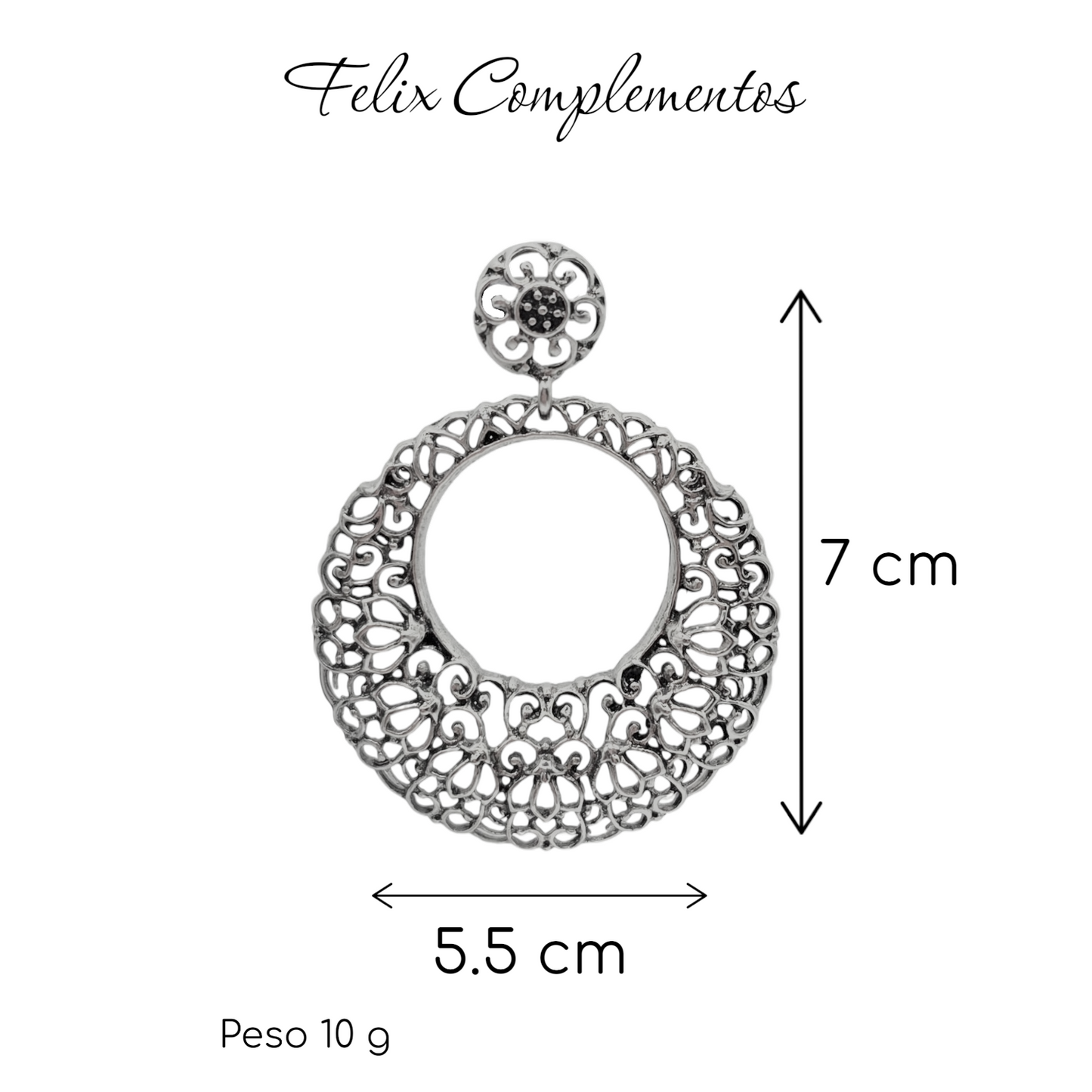 Pendiente Color Plata Viejo (F1)