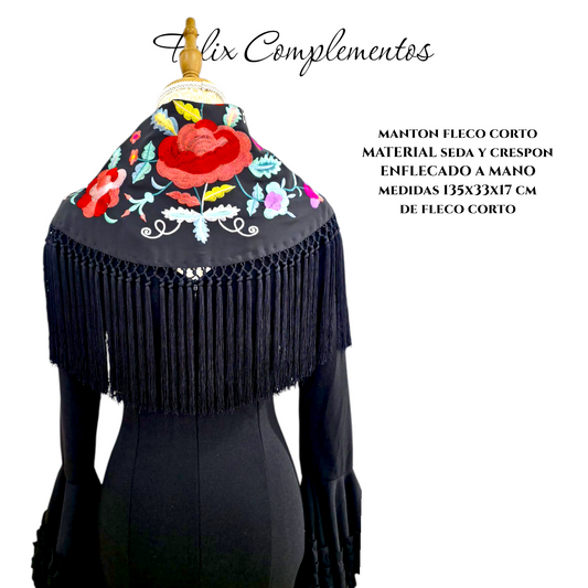 Manton pequeño negro colores