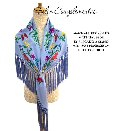 Manton azul pastel