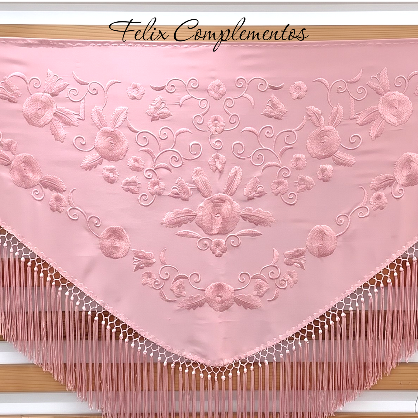 Manton Grande Rosa con Rosa