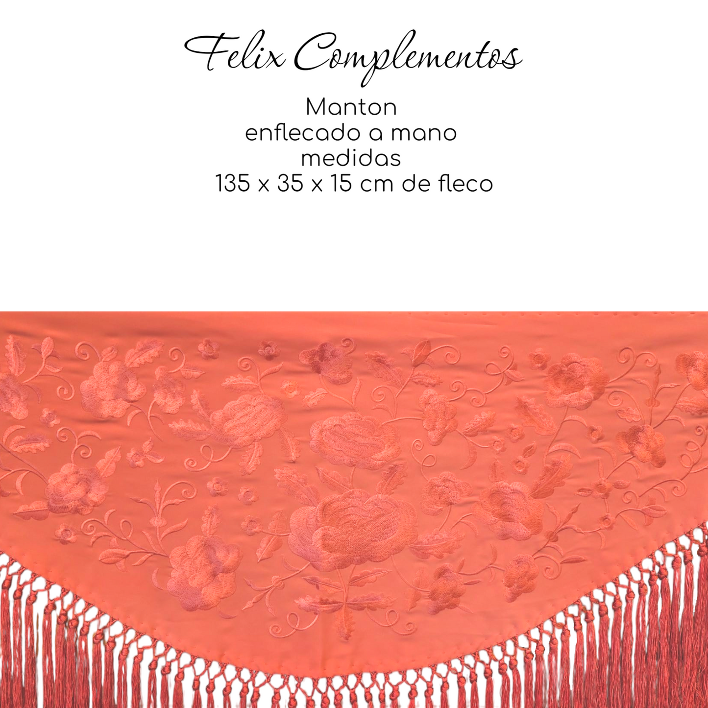 Manton pequeño Coral con Coral