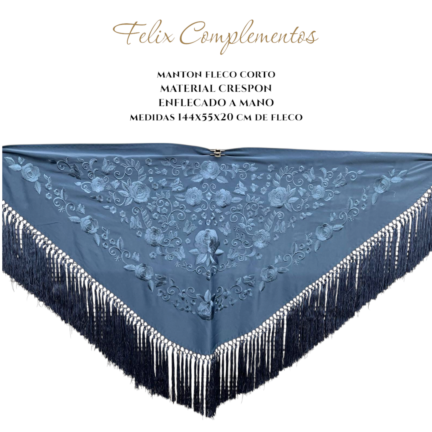 Manton azul vaquero