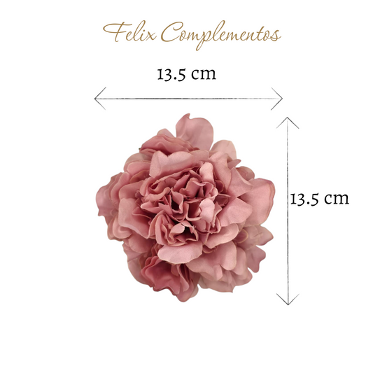 Peonia rosa empolvado