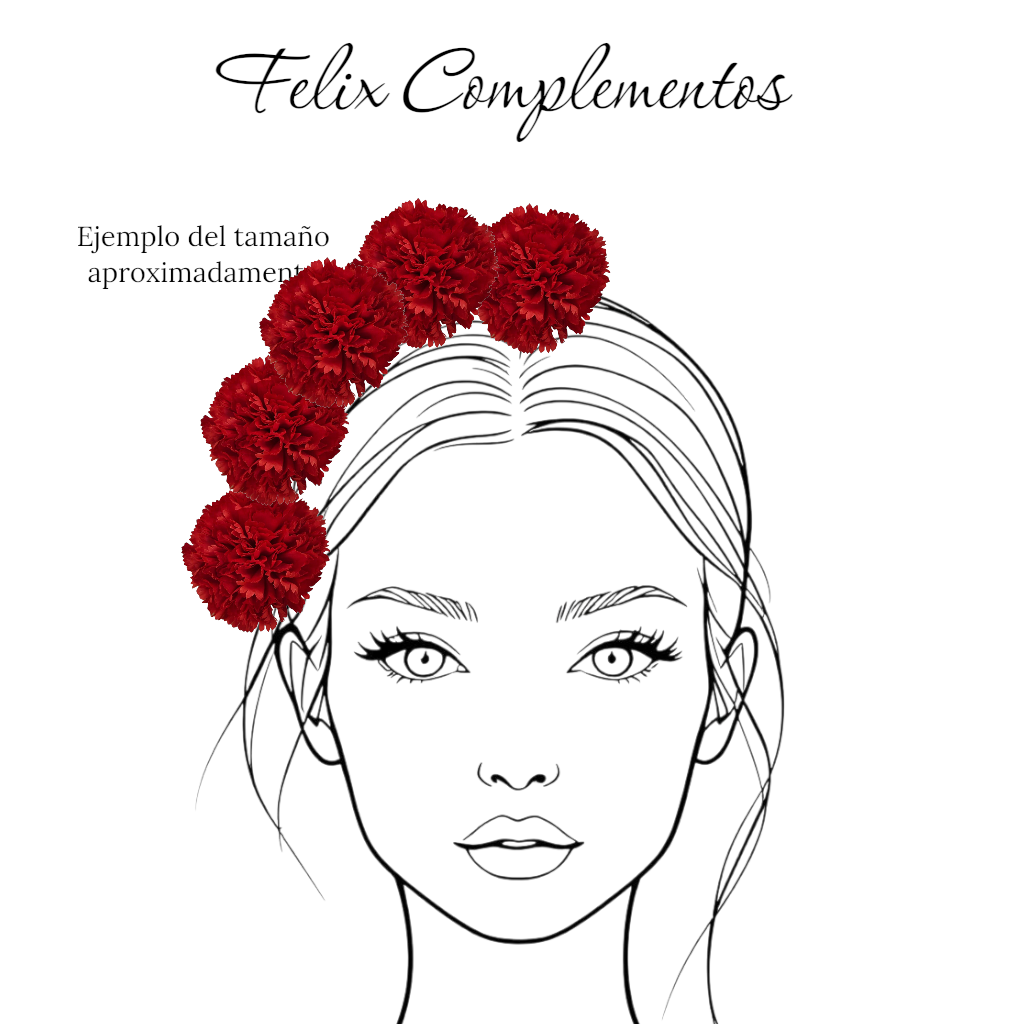 Ramillete rojo 5 claveles